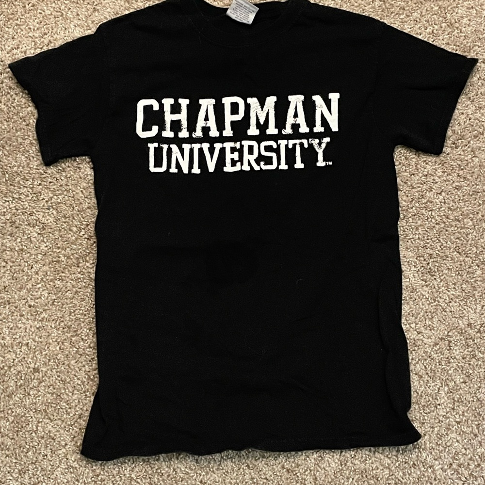 Chapman University Black T-Shirt, NEARLY BRAND NEW, 100% Cotton